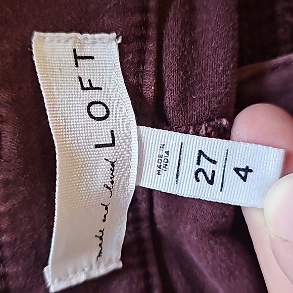 Ann Taylor LOFT jeggings burgundy size 27 aka 4 - Picture 3 of 5
